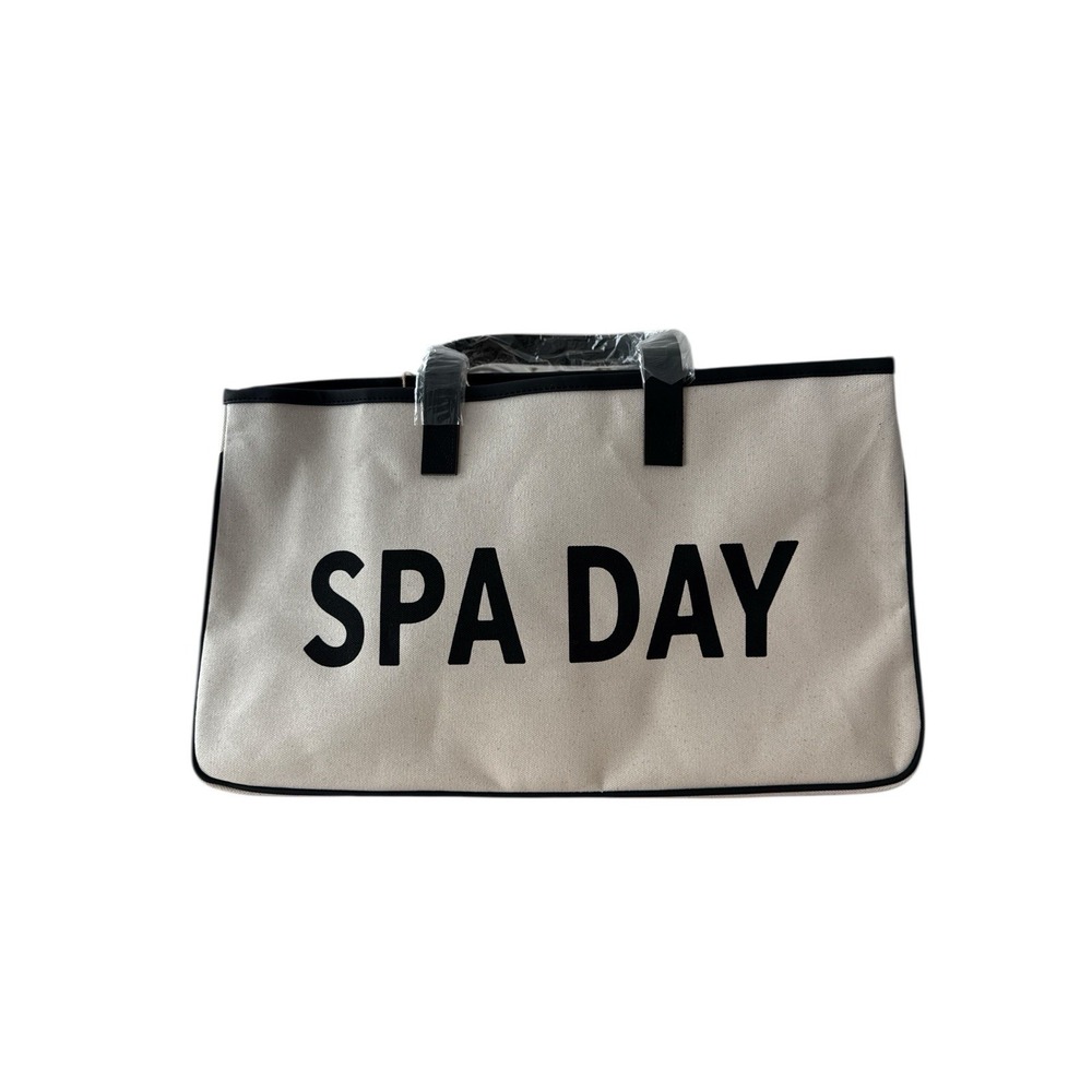 Bella Sleep & Spa "Spa‎ Day" Canvas Tote – Chic Canvas Weekender Travel Bag NWT
